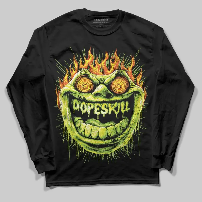 Neon Green Collection DopeSkill Long Sleeve T-Shirt Hellfire Graphic sold by DopeSkill