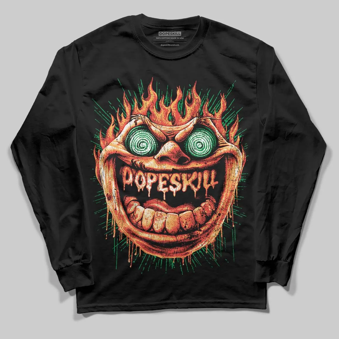 Black and White Collection DopeSkill Long Sleeve T-Shirt Hellfire Graphic sold by DopeSkill