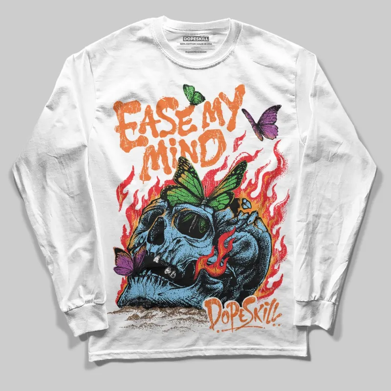 Orange Black White DopeSkill Long Sleeve T-Shirt Ease My Mind Graphic sold by DopeSkill