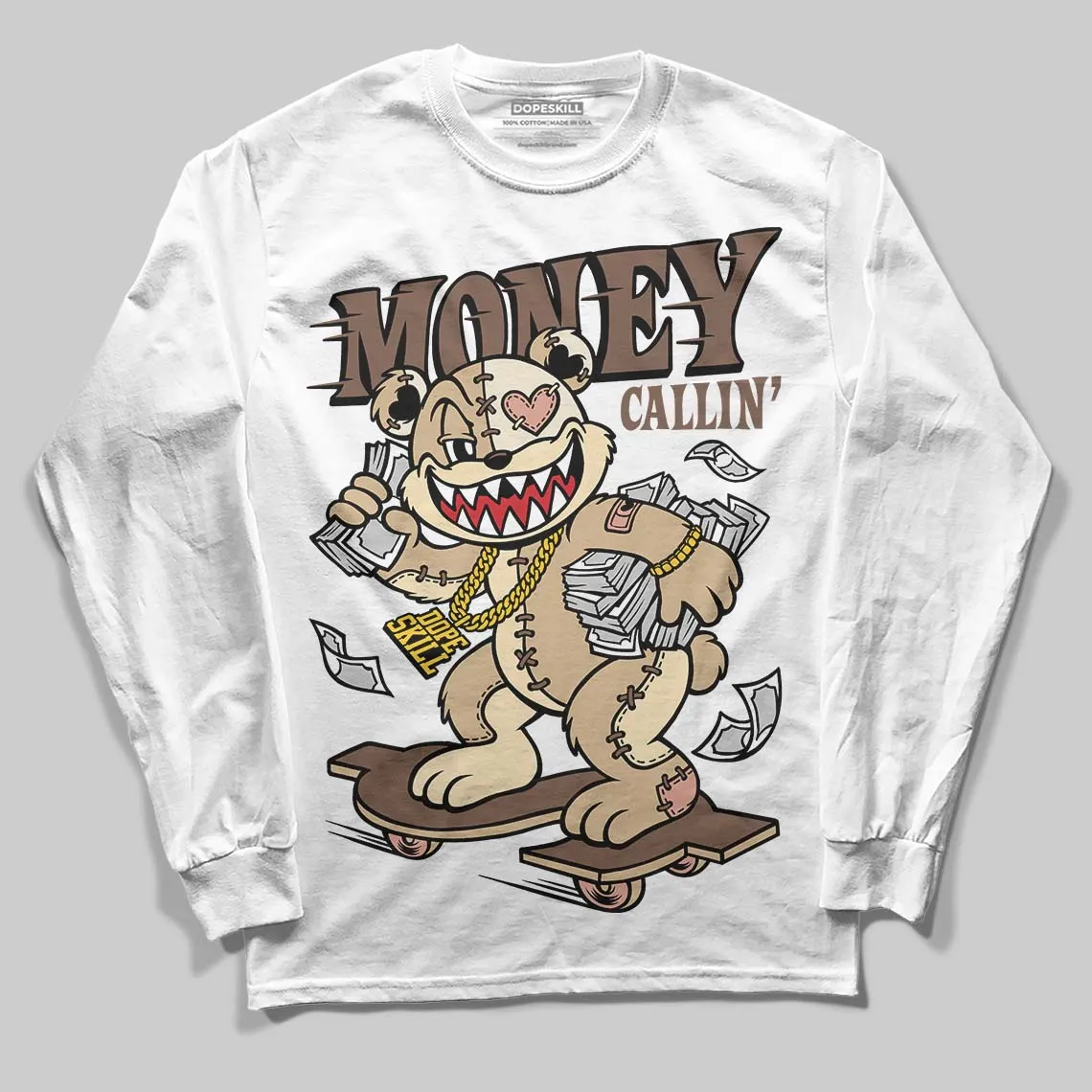 TAN Collection DopeSkill Long Sleeve T-Shirt Money Callin' Graphic sold by DopeSkill product image thumbnail 2