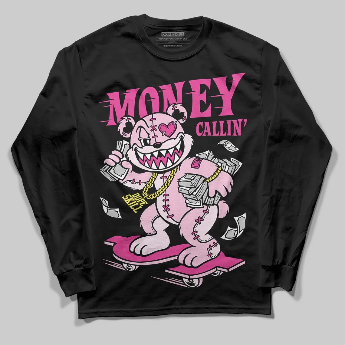Pink Collection DopeSkill Long Sleeve T-Shirt Money Callin' Graphic sold by DopeSkill product image thumbnail 2