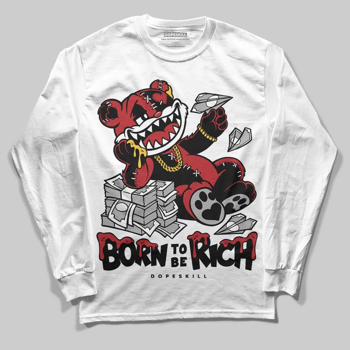 Golf “Last Shot” 14s DopeSkill Long Sleeve T-Shirt Born To Be Rich Graphic sold by DopeSkill product image thumbnail 2