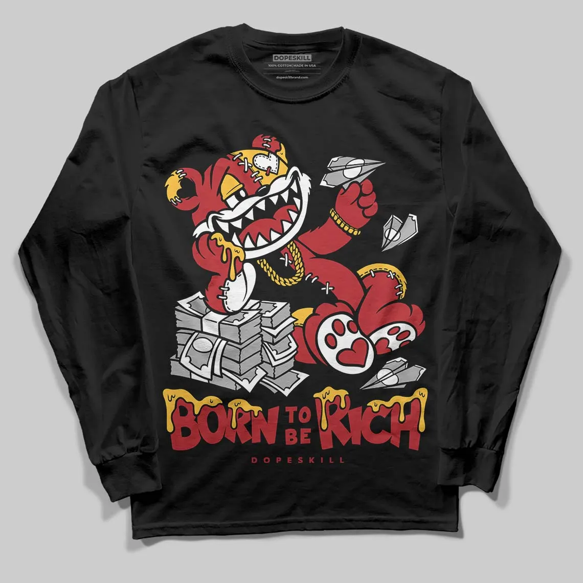 Golf “Last Shot” 14s DopeSkill Long Sleeve T-Shirt Born To Be Rich Graphic sold by DopeSkill