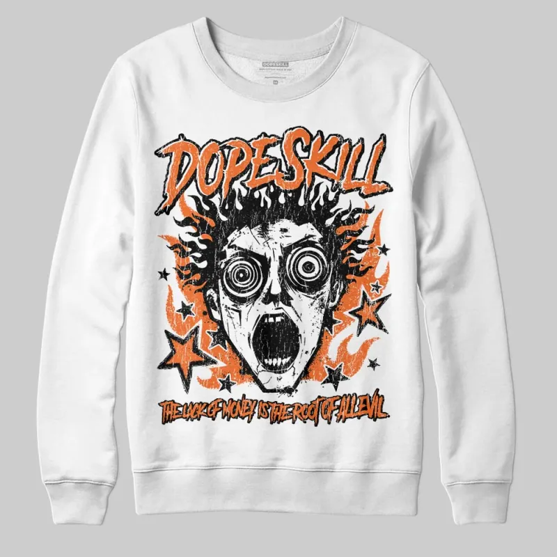 Orange Black White DopeSkill Sweatshirt Root of Evil Graphic sold by DopeSkill