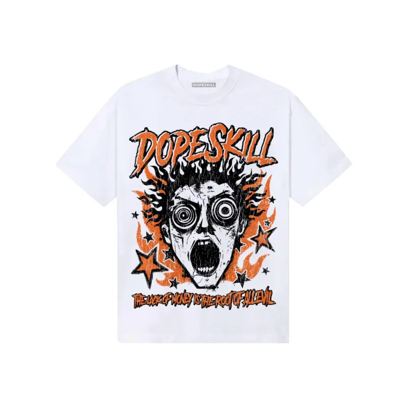 Orange Black White DopeSkill T-Shirt Root of Evil Graphic sold by DopeSkill