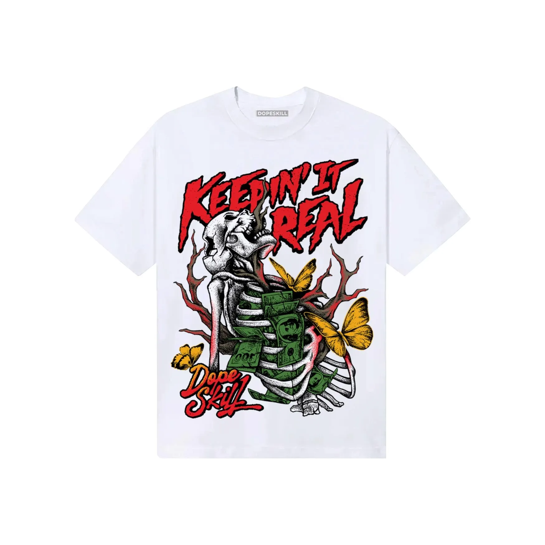 Red Collection DopeSkill T-Shirt Keepin' It Real Graphic sold by DopeSkill product image thumbnail 2