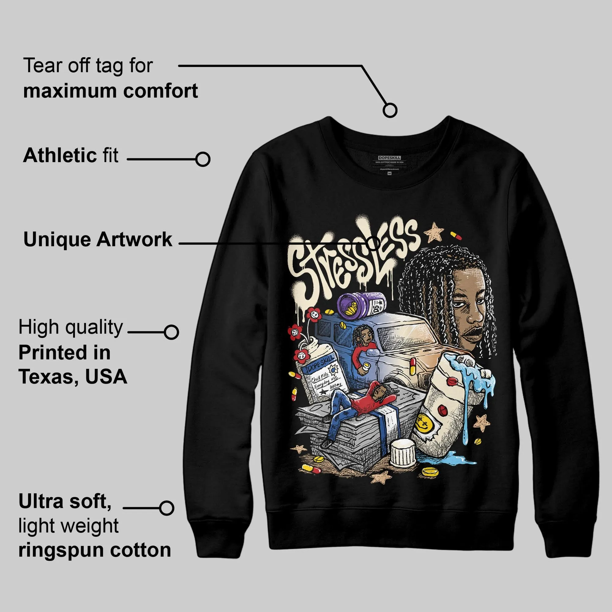 Infinite Archive x 17s DopeSkill Sweatshirt Stressless Graphic sold by DopeSkill product image thumbnail 3