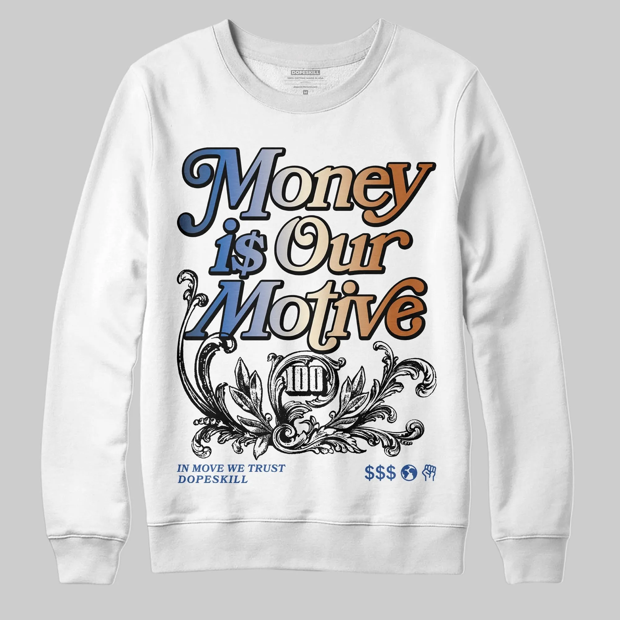 Infinite Archive x 17s DopeSkill Sweatshirt Money Is Our Motive Typo Graphic sold by DopeSkill product image thumbnail 2