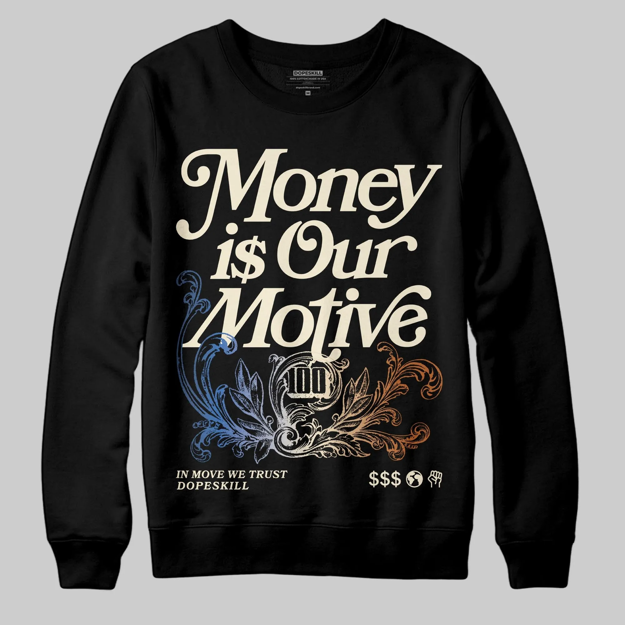Infinite Archive x 17s DopeSkill Sweatshirt Money Is Our Motive Typo Graphic sold by DopeSkill