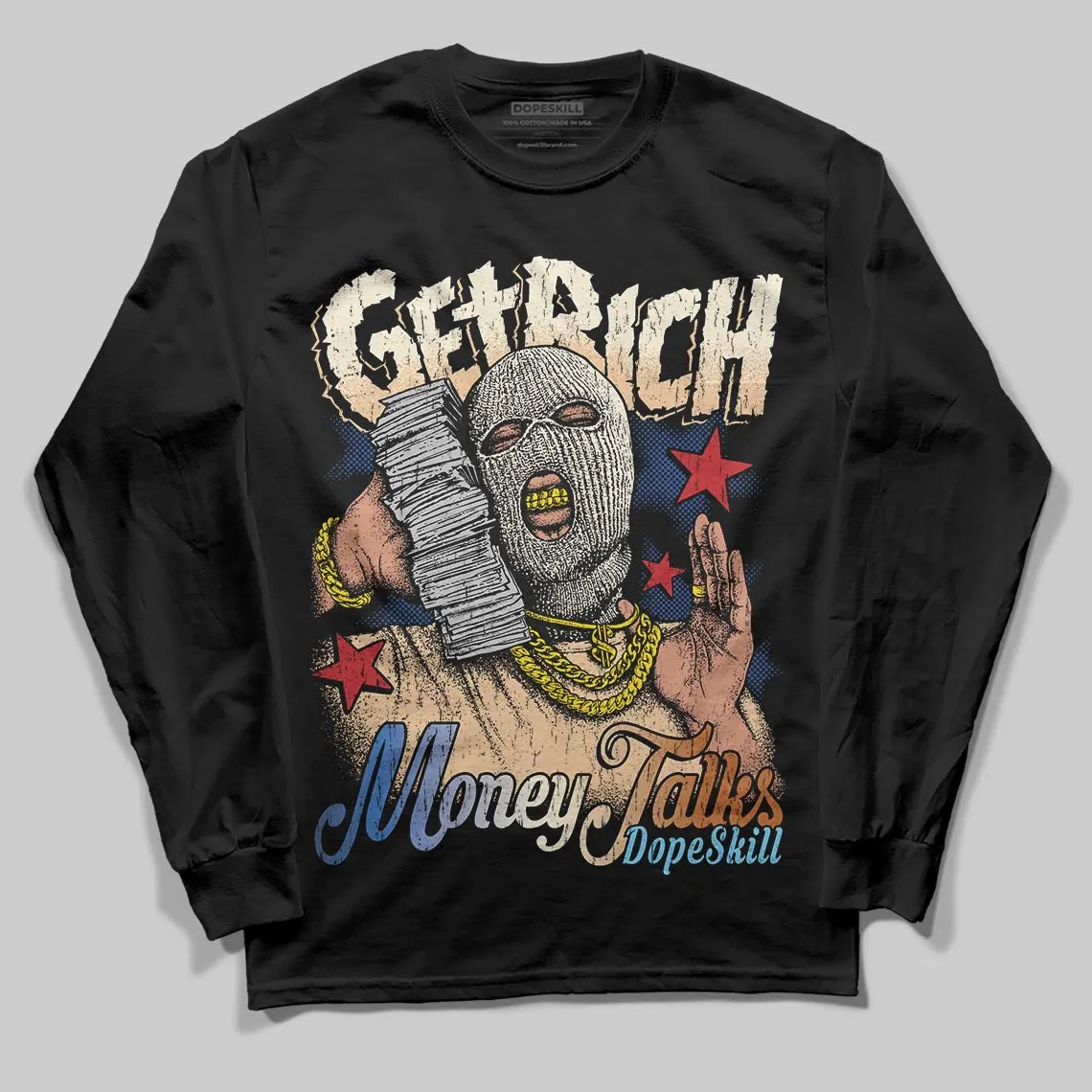 Infinite Archive x 17s DopeSkill Long Sleeve T-Shirt Get Rich Graphic sold by DopeSkill