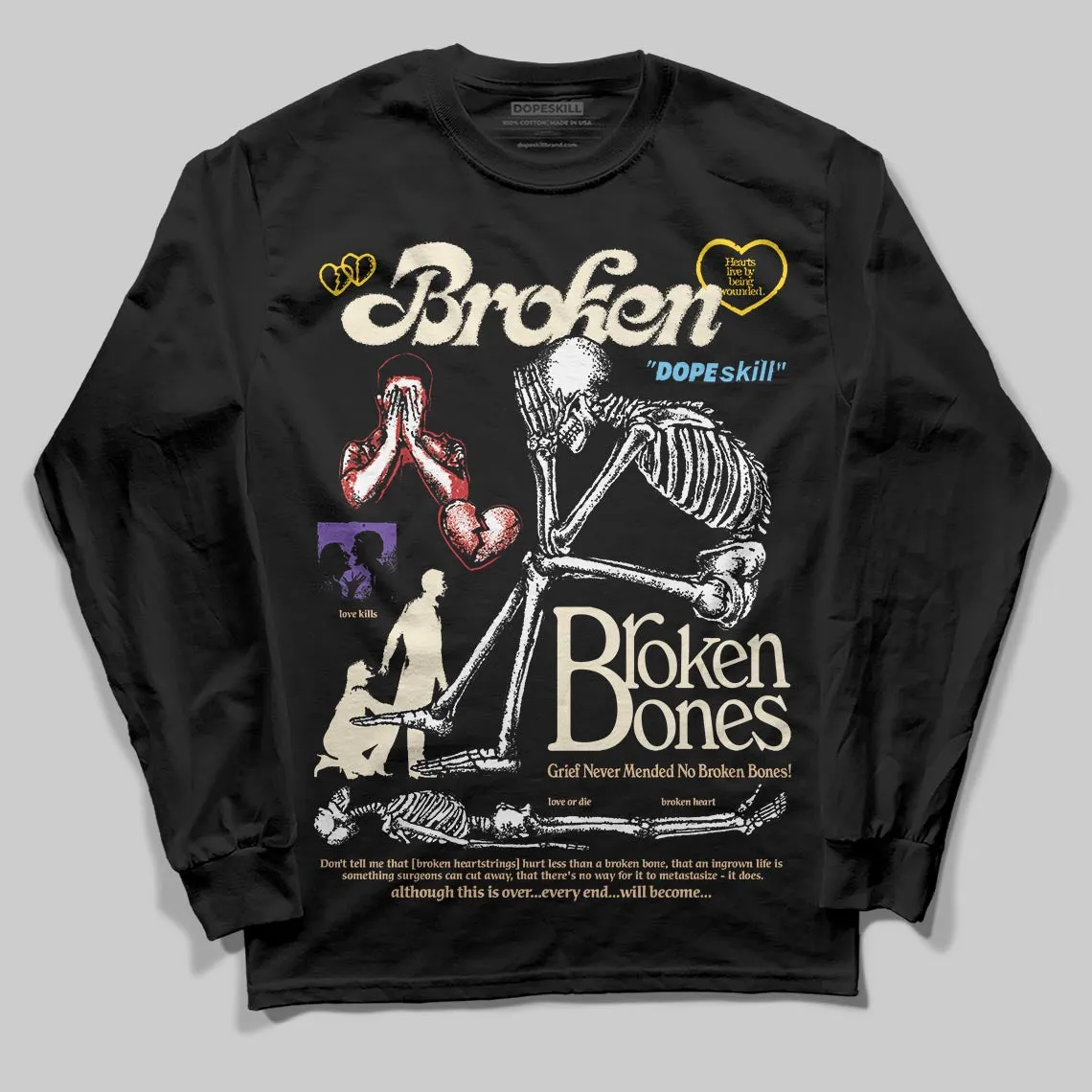 Infinite Archive x 17s DopeSkill Long Sleeve T-Shirt Broken Bones Graphic sold by DopeSkill