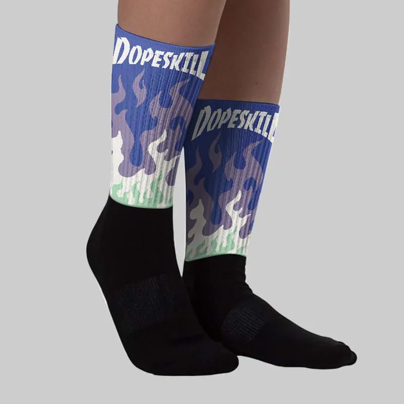 Voodoo Alternate 1s DopeSkill Sublimated Sock FIRE Graphic sold by DopeSkill product image thumbnail 2