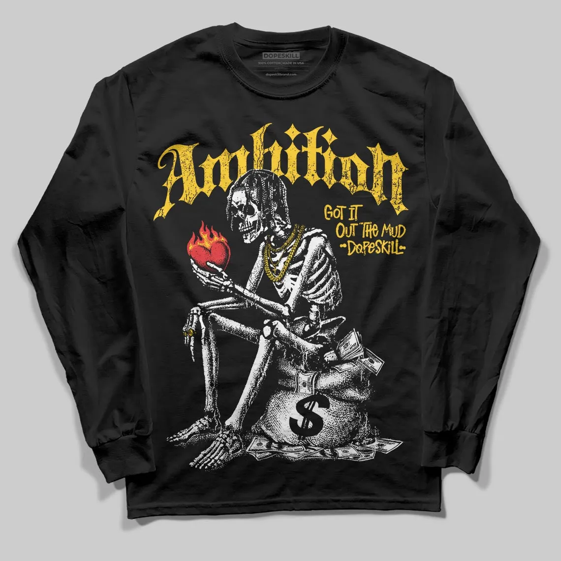 Yellow Collection DopeSkill Long Sleeve T-Shirt Ambition Graphic sold by DopeSkill