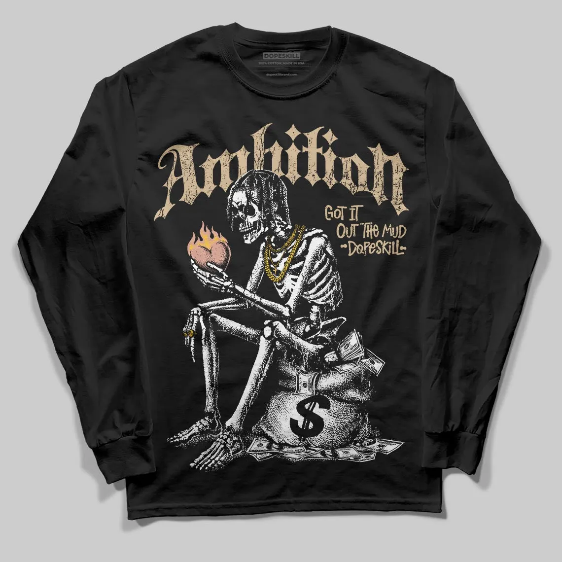 TAN Collection DopeSkill Long Sleeve T-Shirt Ambition Graphic sold by DopeSkill
