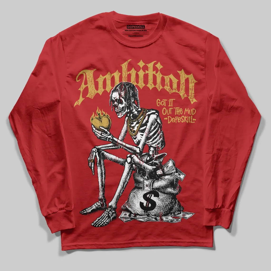 Red Collection DopeSkill Long Sleeve T-Shirt Ambition Graphic sold by DopeSkill product image thumbnail 3