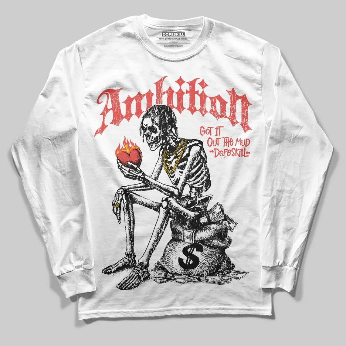 Red Collection DopeSkill Long Sleeve T-Shirt Ambition Graphic sold by DopeSkill product image thumbnail 2