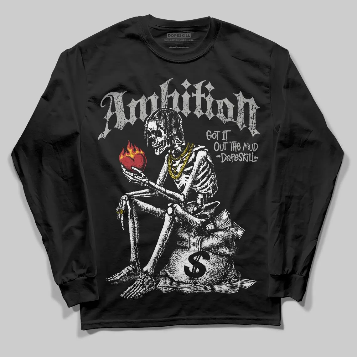 Grey Collection DopeSkill Long Sleeve T-Shirt Ambition Graphic sold by DopeSkill product image thumbnail 2