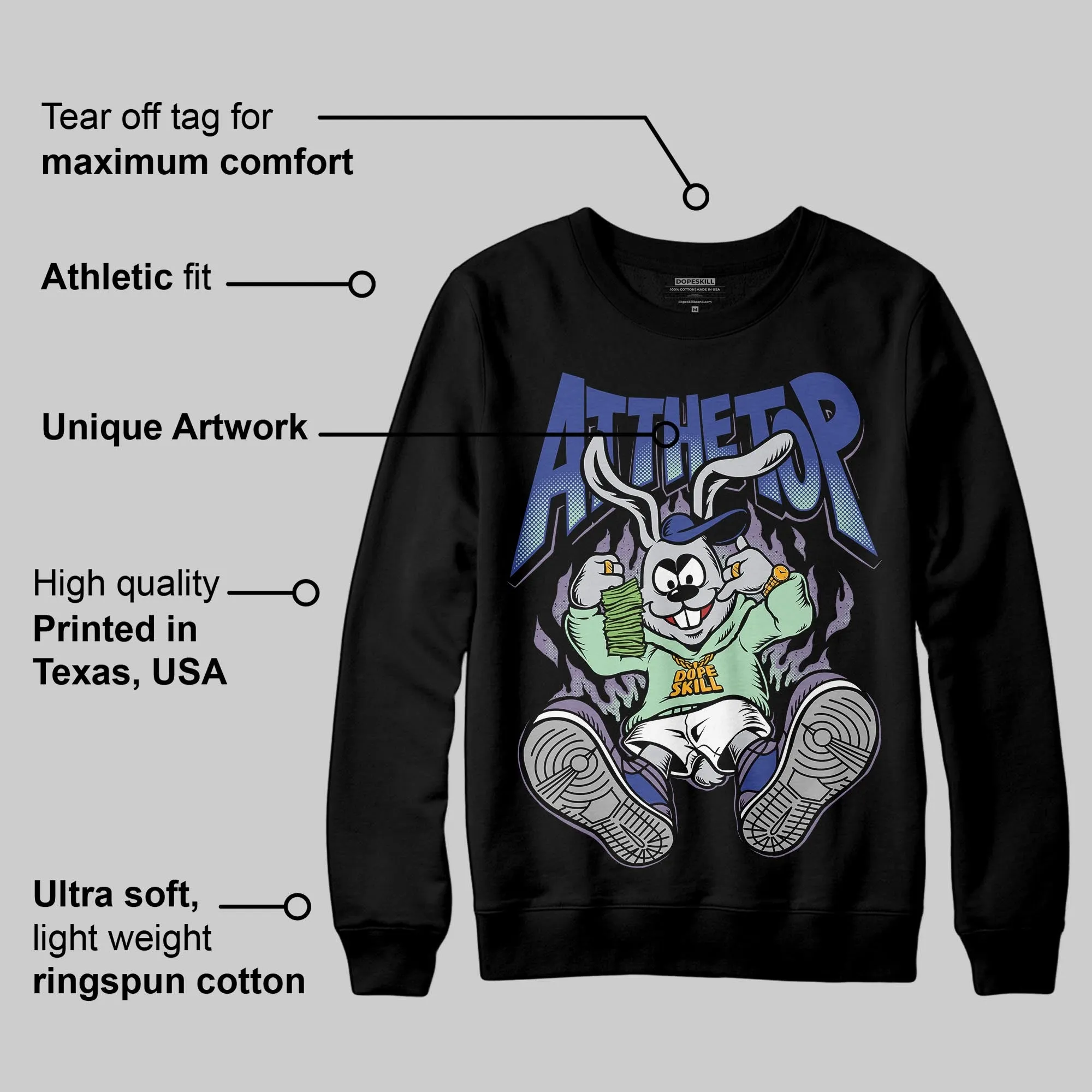 Voodoo Alternate 1s DopeSkill Sweatshirt At The Top Graphic sold by DopeSkill product image thumbnail 3