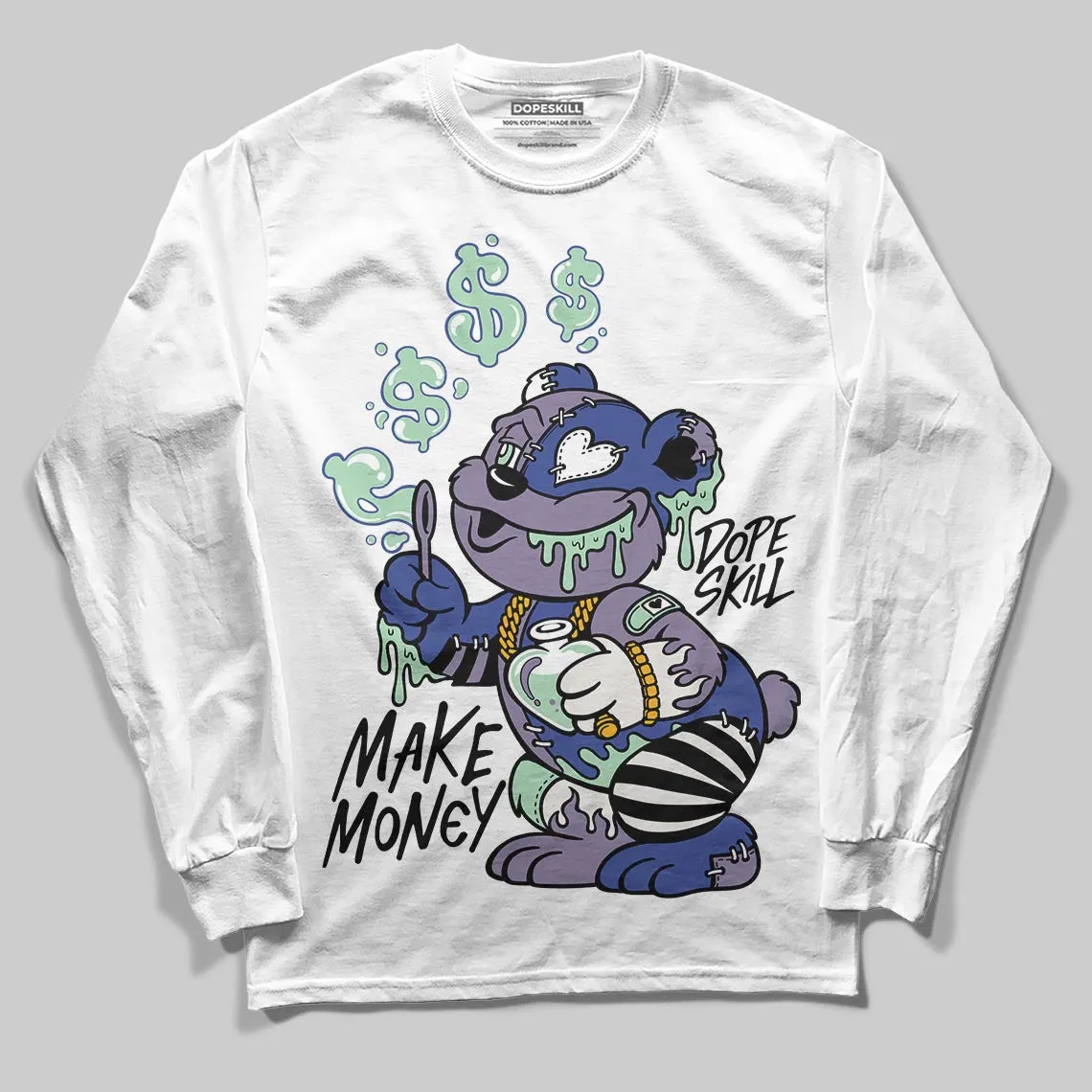 Voodoo Alternate 1s DopeSkill Long Sleeve T-Shirt Make Money Graphic sold by DopeSkill product image thumbnail 2