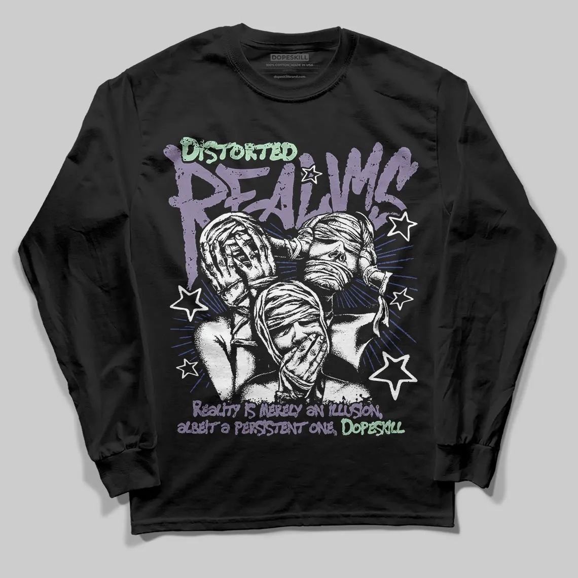Voodoo Alternate 1s DopeSkill Long Sleeve T-Shirt Distorted Realms Graphic sold by DopeSkill