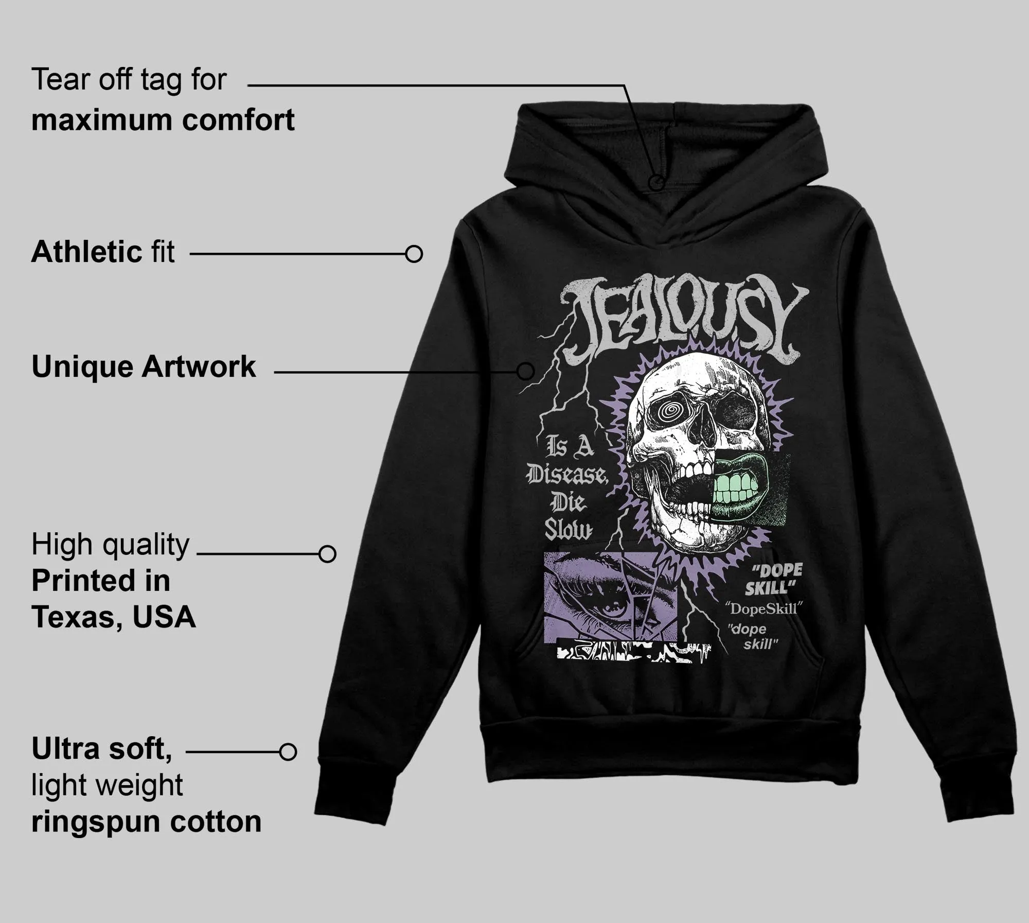 Voodoo Alternate 1s DopeSkill Hoodie Sweatshirt Jealousy Graphic sold by DopeSkill product image thumbnail 3