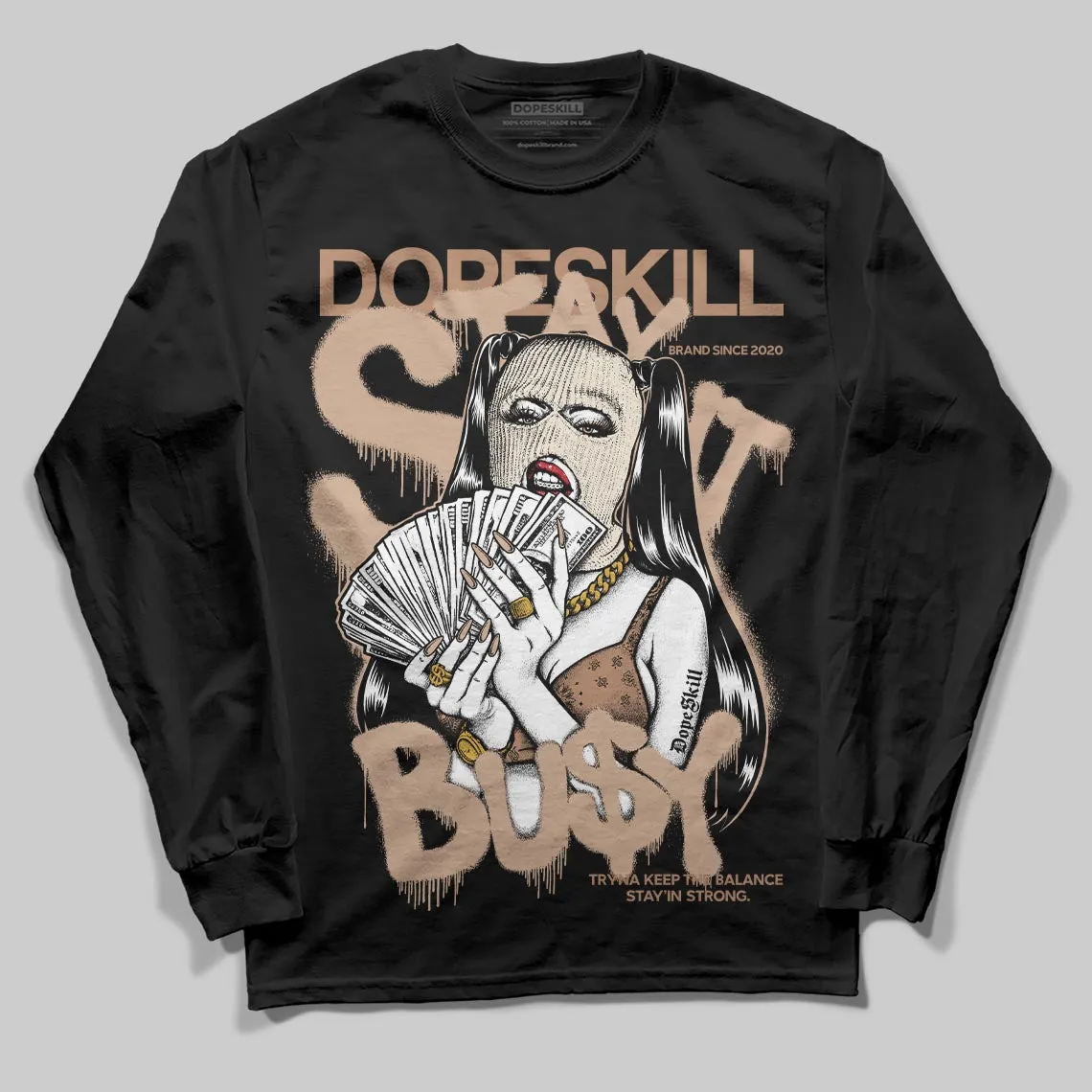 Cozy Girl 4s DopeSkill Long Sleeve T-Shirt Stay It Busy Graphic sold by DopeSkill product image thumbnail 2