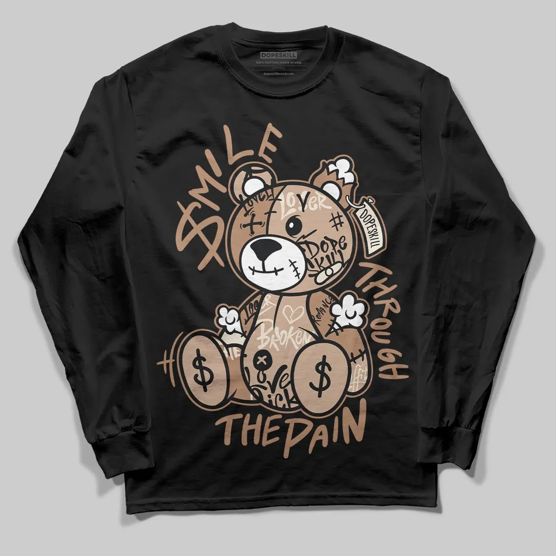 Cozy Girl 4s DopeSkill Long Sleeve T-Shirt Smile Through The Pain Graphic sold by DopeSkill product image thumbnail 2