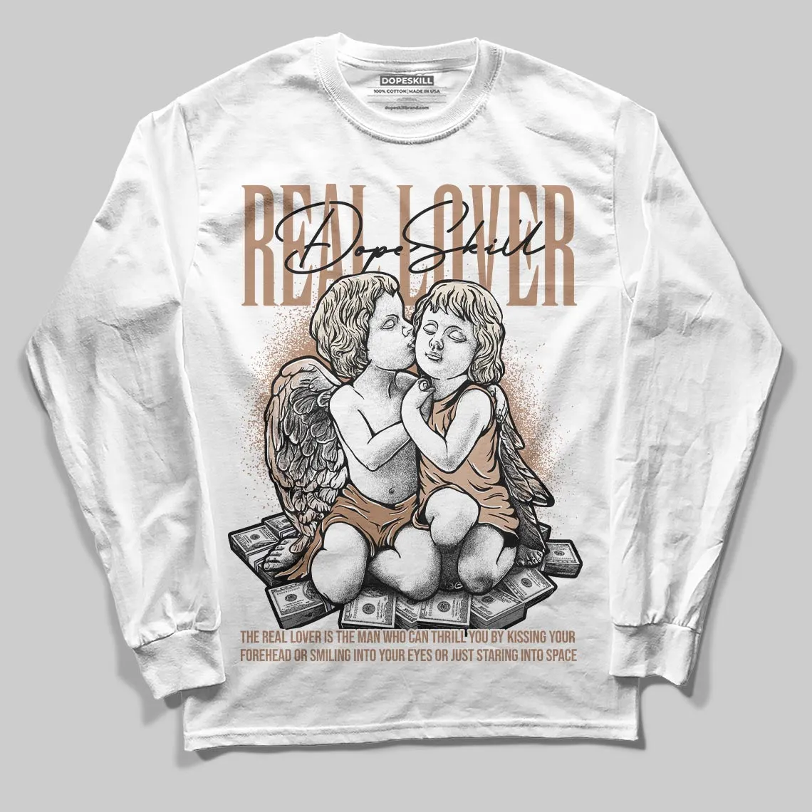 Cozy Girl 4s DopeSkill Long Sleeve T-Shirt Real Lover Graphic sold by DopeSkill