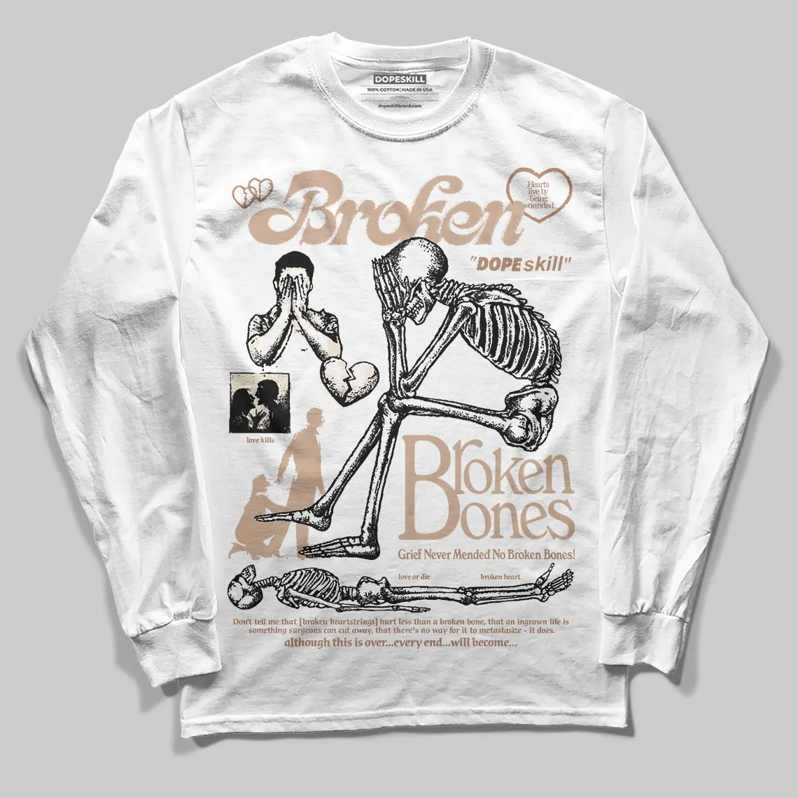 Cozy Girl 4s DopeSkill Long Sleeve T-Shirt Broken Bones Graphic sold by DopeSkill