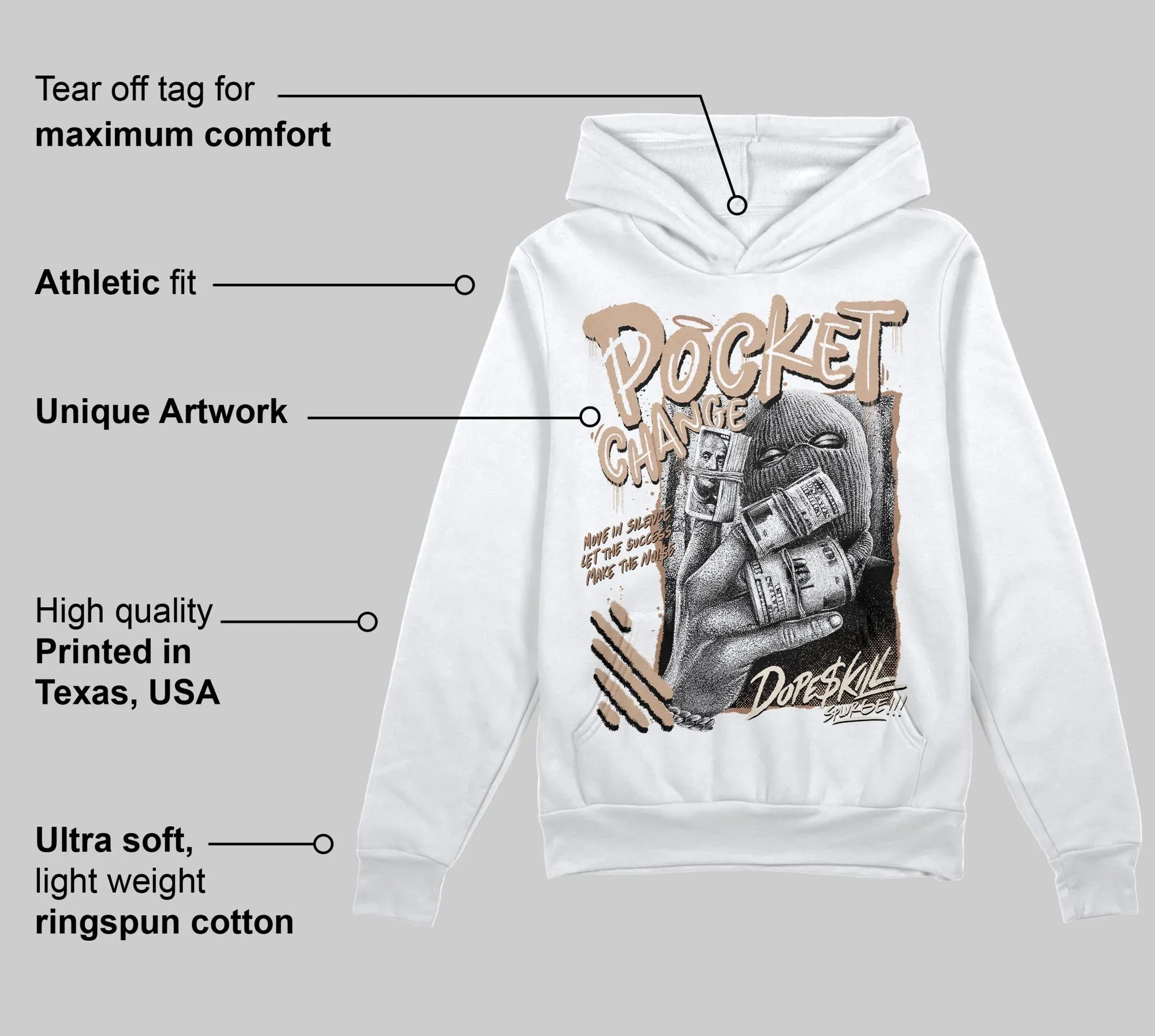 Cozy Girl 4s DopeSkill Hoodie Sweatshirt Pocket Change Graphic sold by DopeSkill product image thumbnail 3