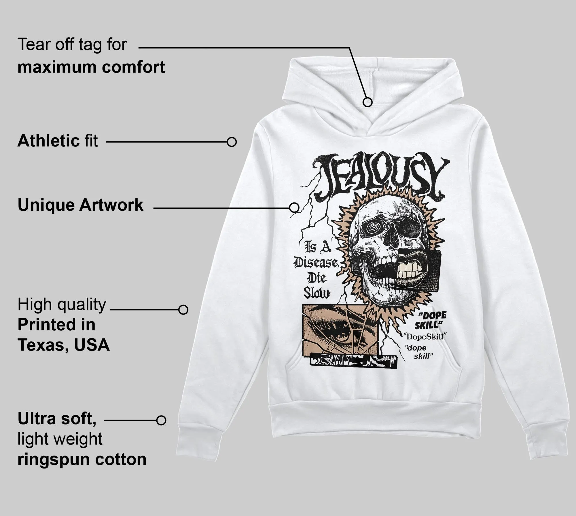 Cozy Girl 4s DopeSkill Hoodie Sweatshirt Jealousy Graphic sold by DopeSkill product image thumbnail 3
