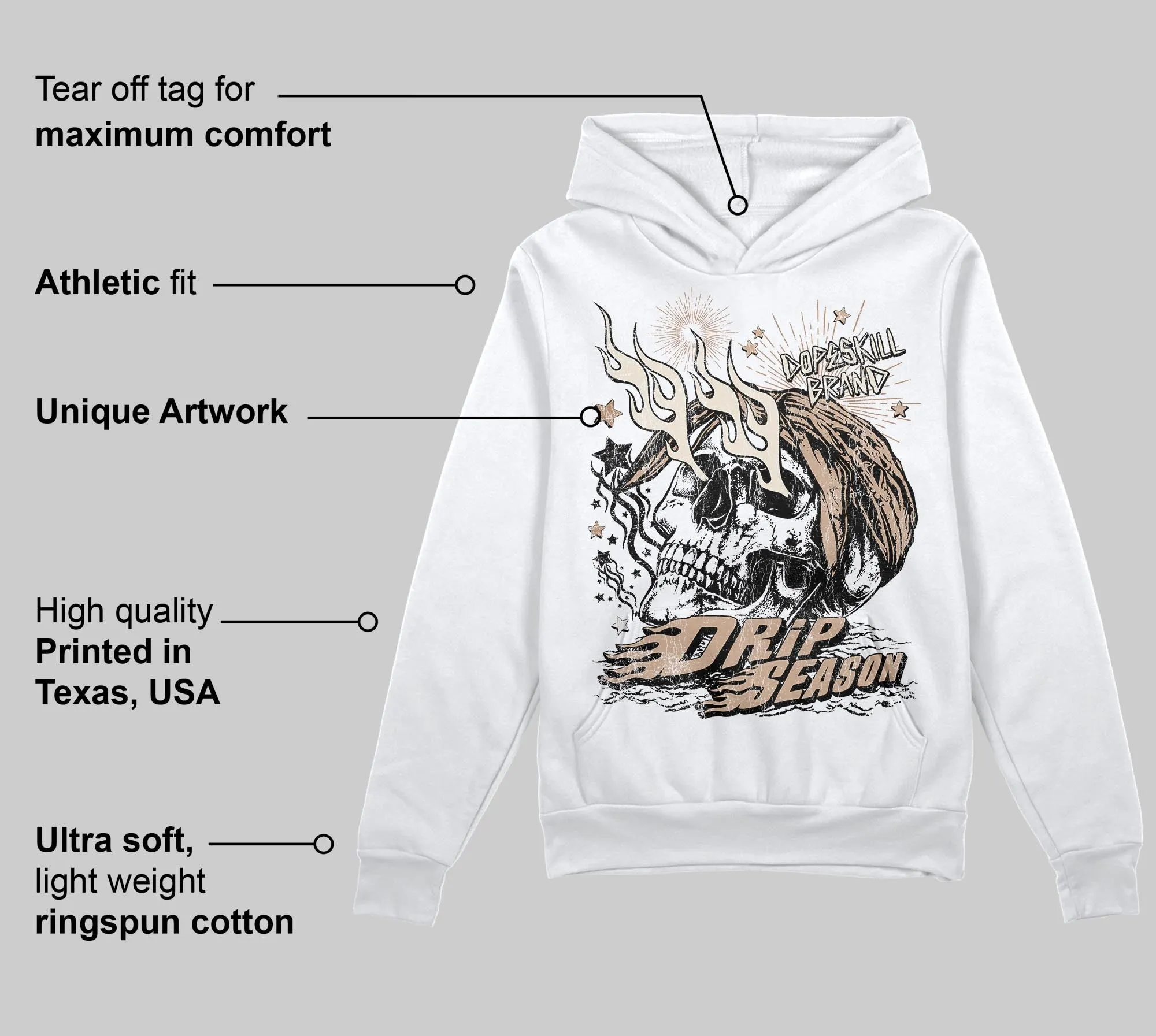 Cozy Girl 4s DopeSkill Hoodie Sweatshirt Drip Season Graphic sold by DopeSkill product image thumbnail 3