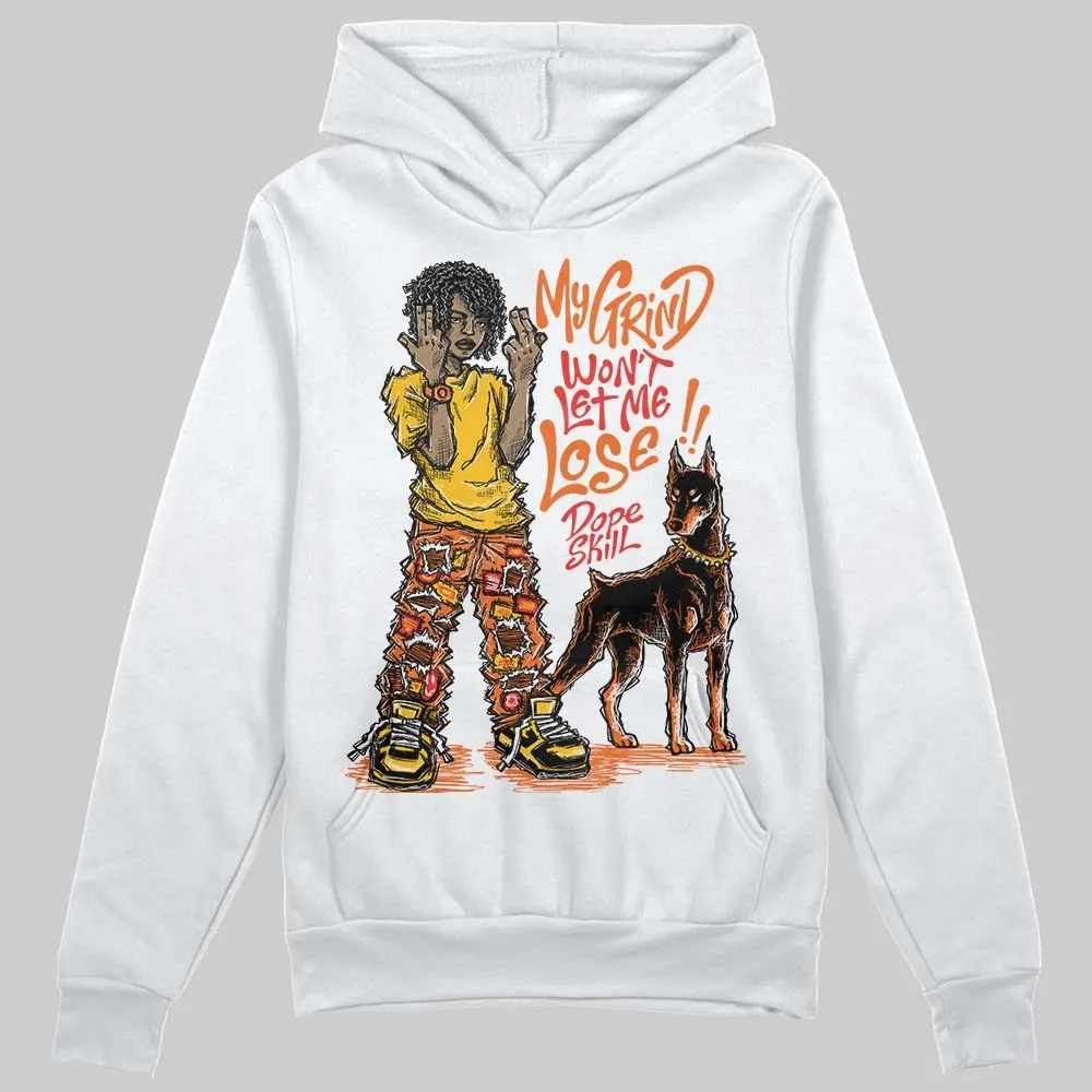 Orange Black White DopeSkill Hoodie Sweatshirt My Grind Won't Let Me Lose Graphic sold by DopeSkill