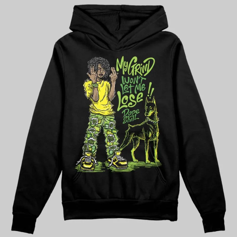 Neon Green Collection DopeSkill Hoodie Sweatshirt My Grind Won't Let Me Lose Graphic sold by DopeSkill