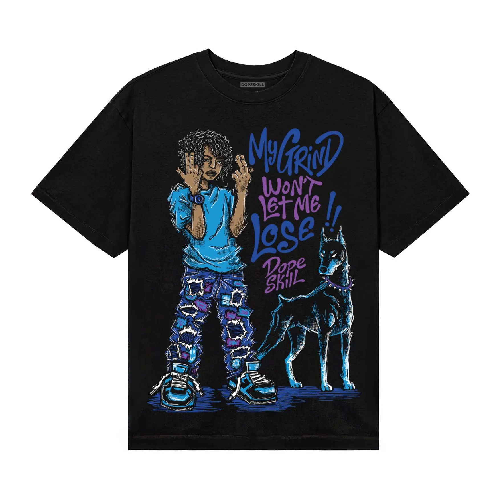 Royal Blue Collection DopeSkill T-Shirt My Grind Won't Let Me Lose Graphic sold by DopeSkill product image thumbnail 2