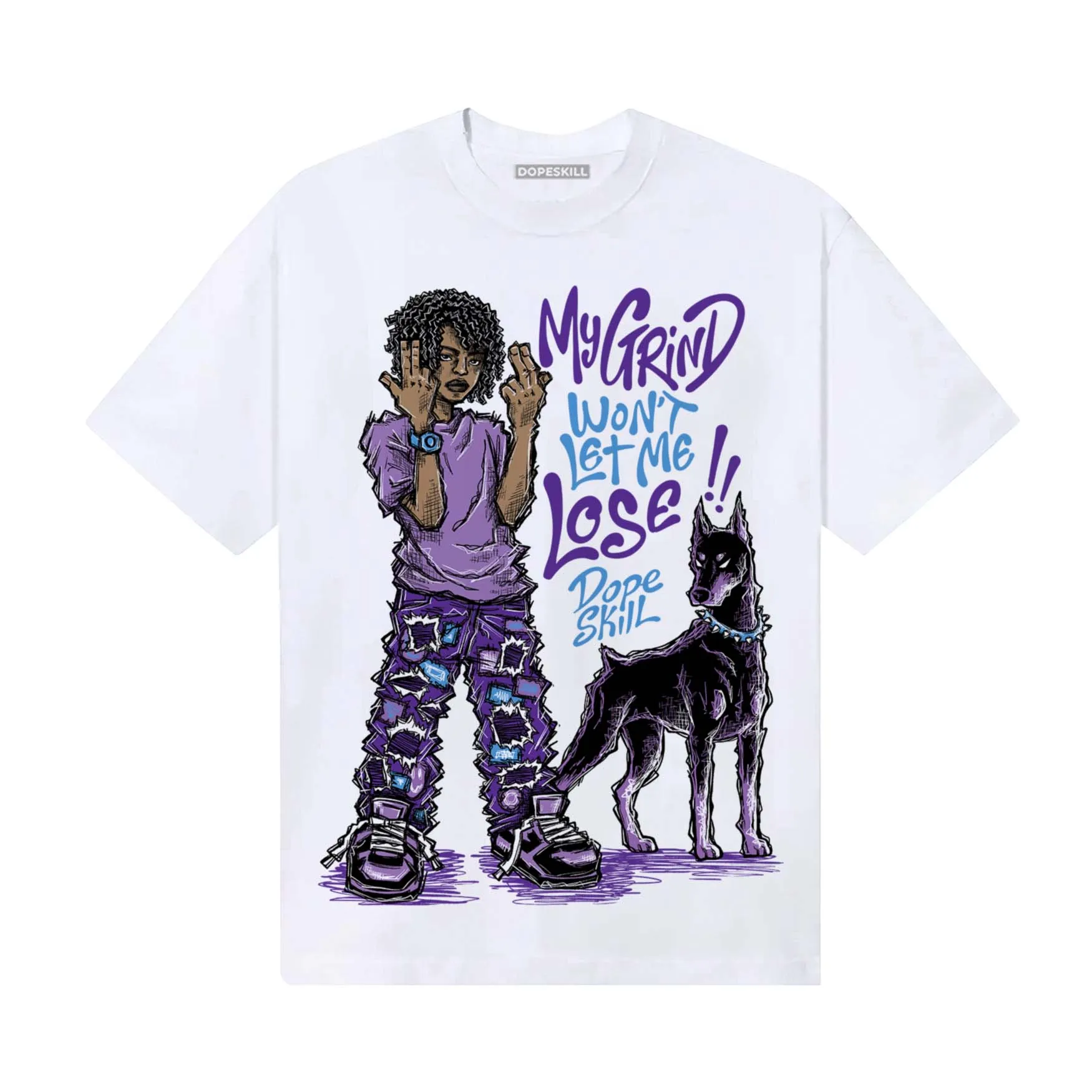 PURPLE Collection DopeSkill T-Shirt My Grind Won't Let Me Lose Graphic sold by DopeSkill product image thumbnail 2