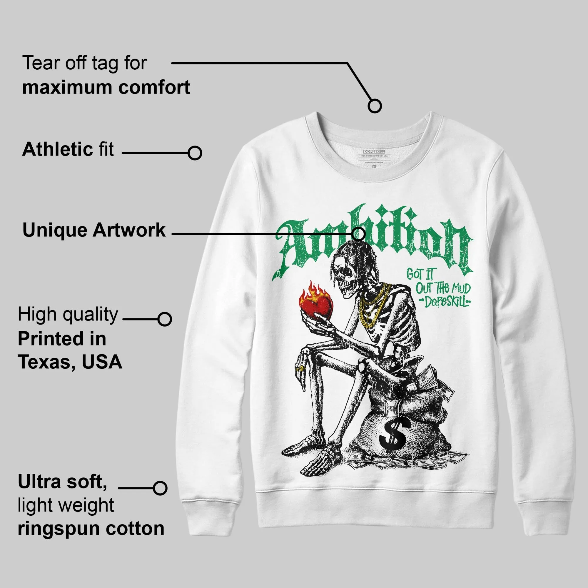 Green Collection DopeSkill Sweatshirt Ambition Graphic sold by DopeSkill product image thumbnail 3