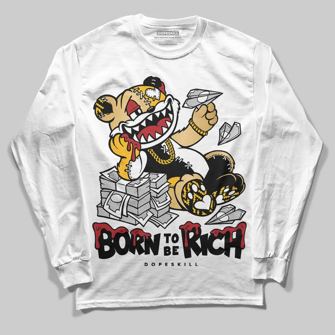 Taxi 12s 2025 DopeSkill Long Sleeve T-Shirt Born To Be Rich Graphic sold by DopeSkill product image thumbnail 2