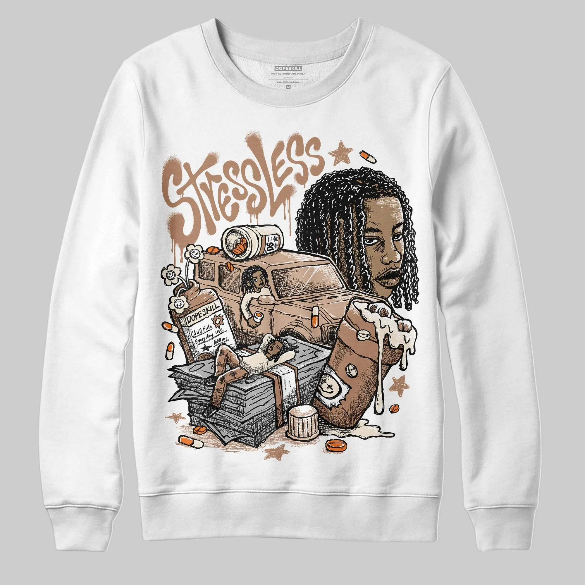 Cozy Girl 4s DopeSkill Sweatshirt Stressless Graphic sold by DopeSkill