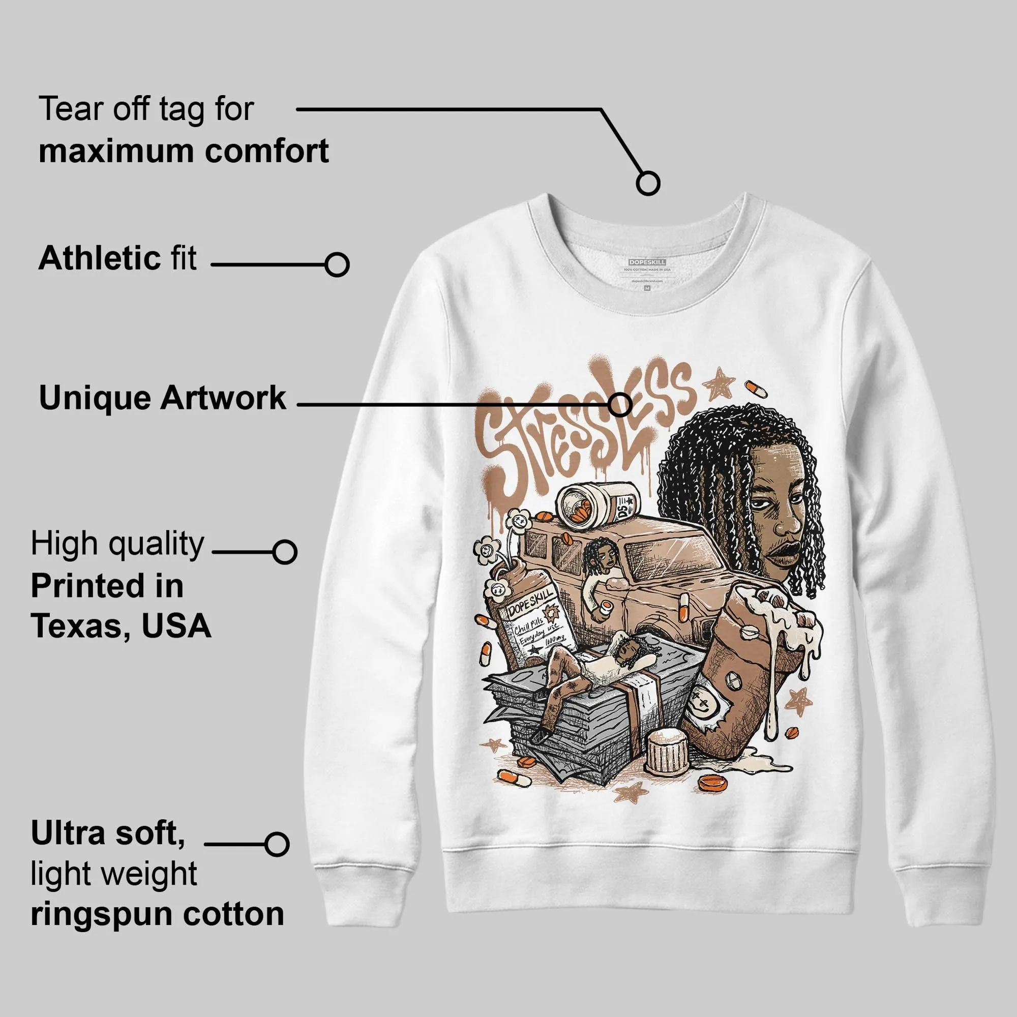 Cozy Girl 4s DopeSkill Sweatshirt Stressless Graphic sold by DopeSkill product image thumbnail 3