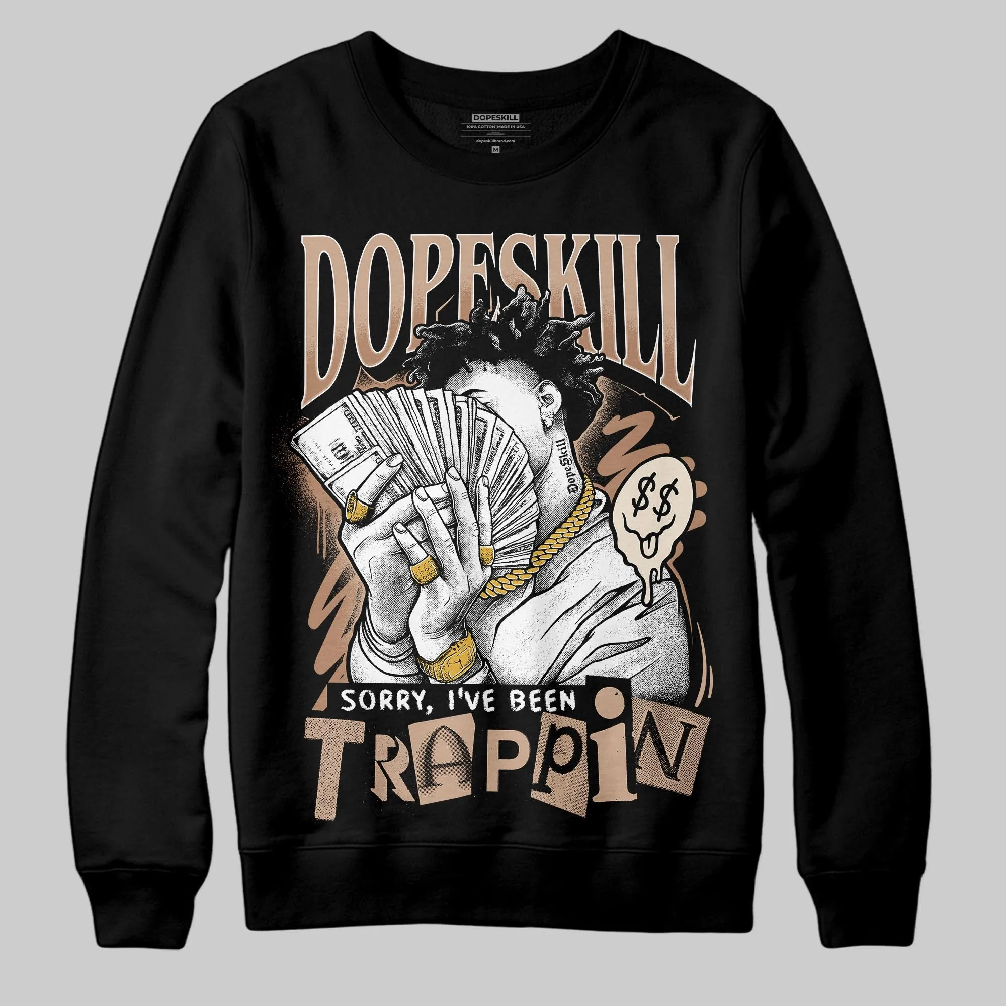 Cozy Girl 4s DopeSkill Sweatshirt Sorry I've Been Trappin Graphic sold by DopeSkill product image thumbnail 2