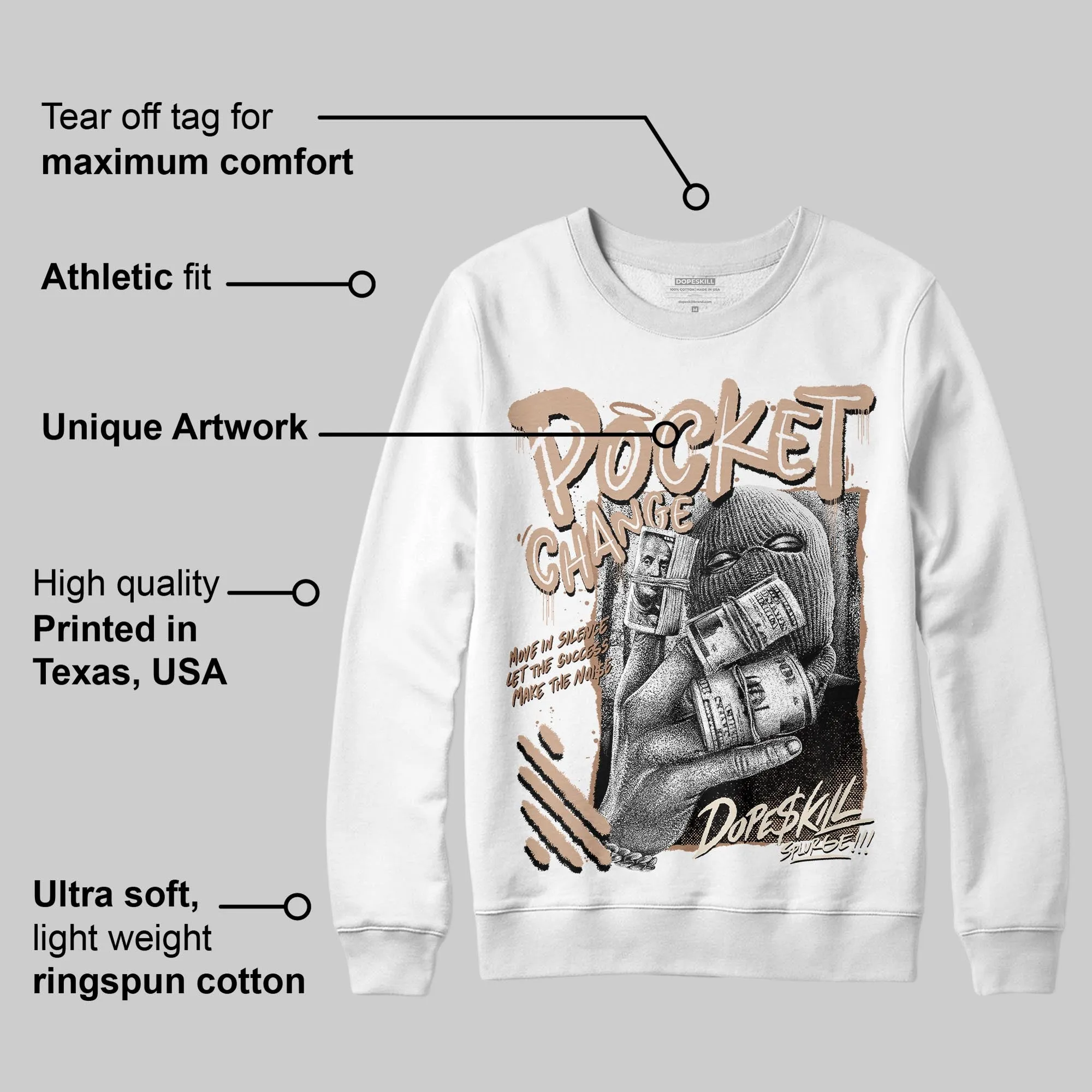 Cozy Girl 4s DopeSkill Sweatshirt Pocket Change Graphic sold by DopeSkill product image thumbnail 3