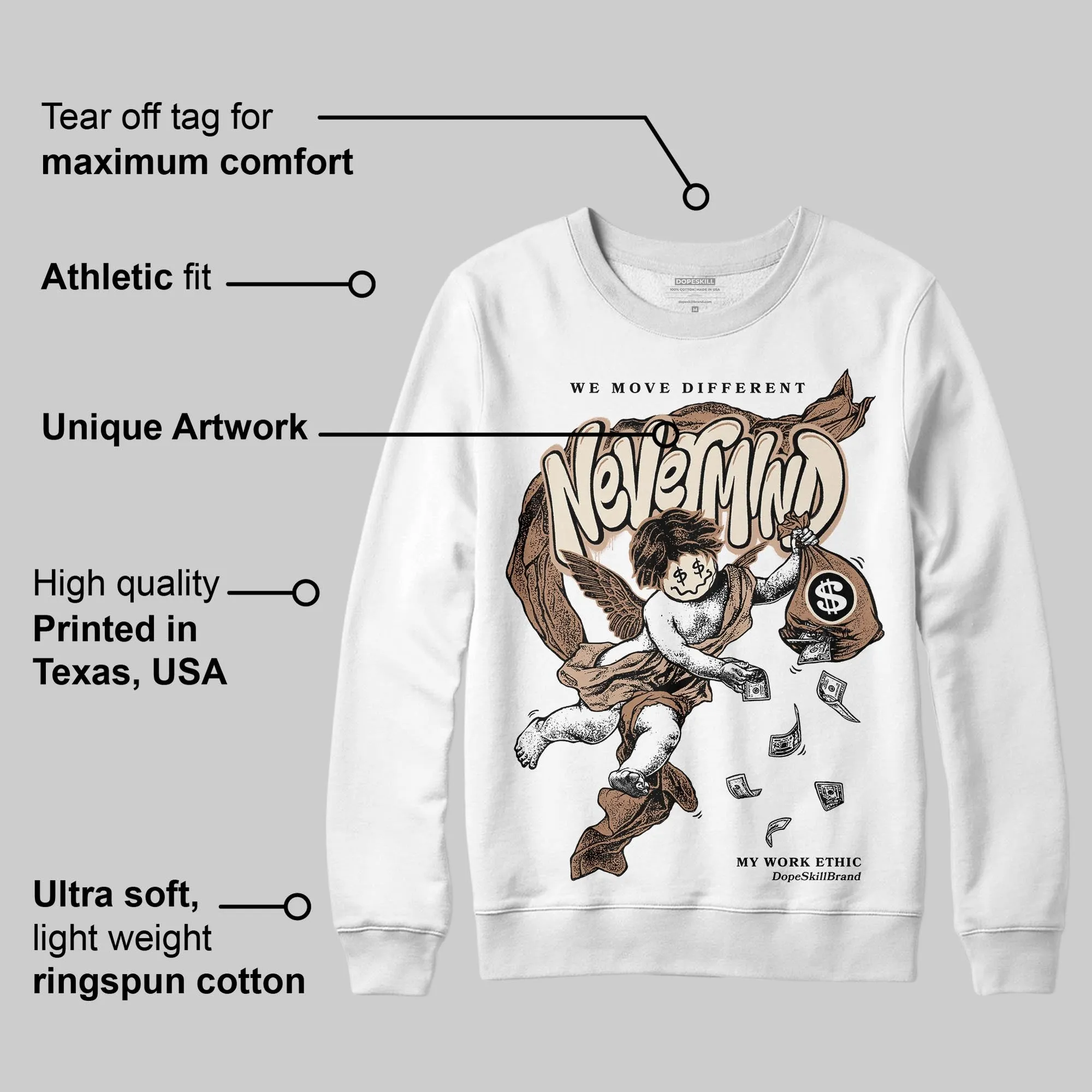 Cozy Girl 4s DopeSkill Sweatshirt Nevermind Graphic sold by DopeSkill product image thumbnail 3