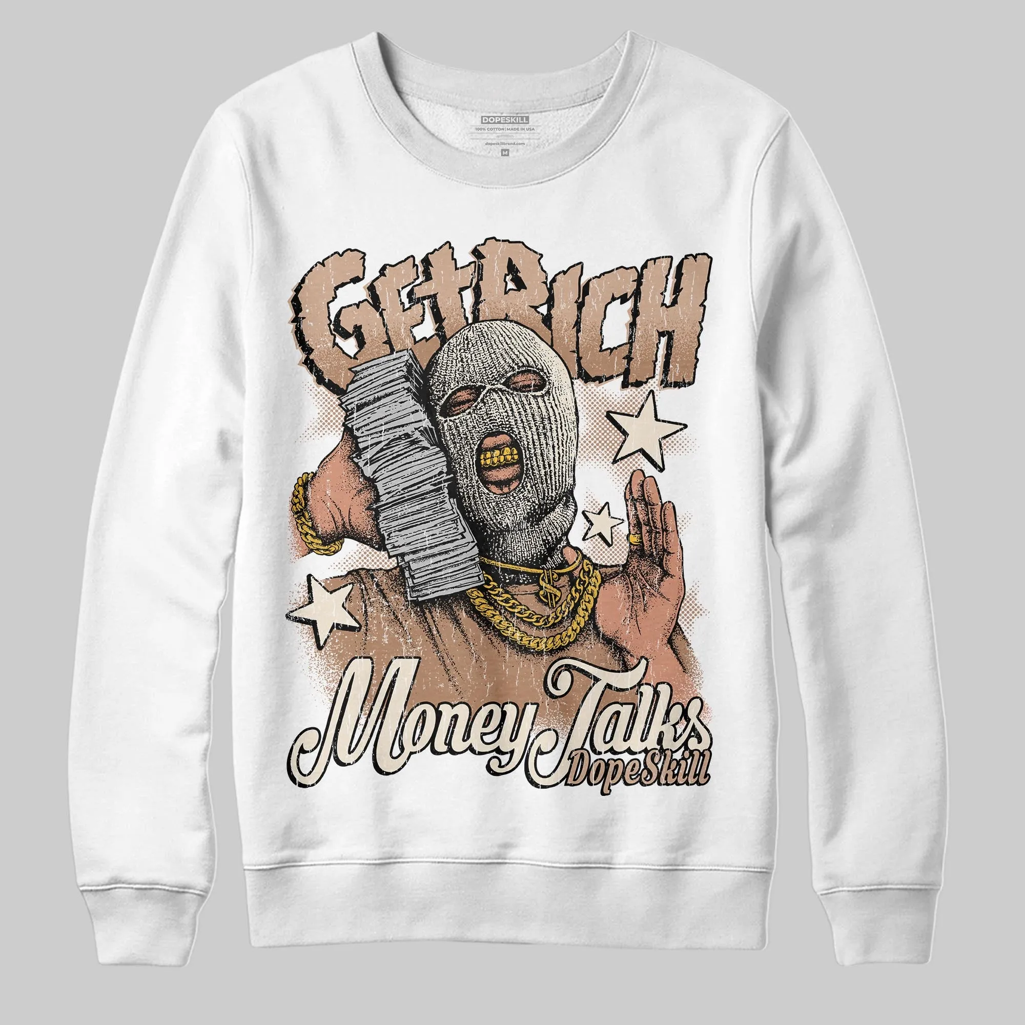 Cozy Girl 4s DopeSkill Sweatshirt Get Rich Graphic sold by DopeSkill