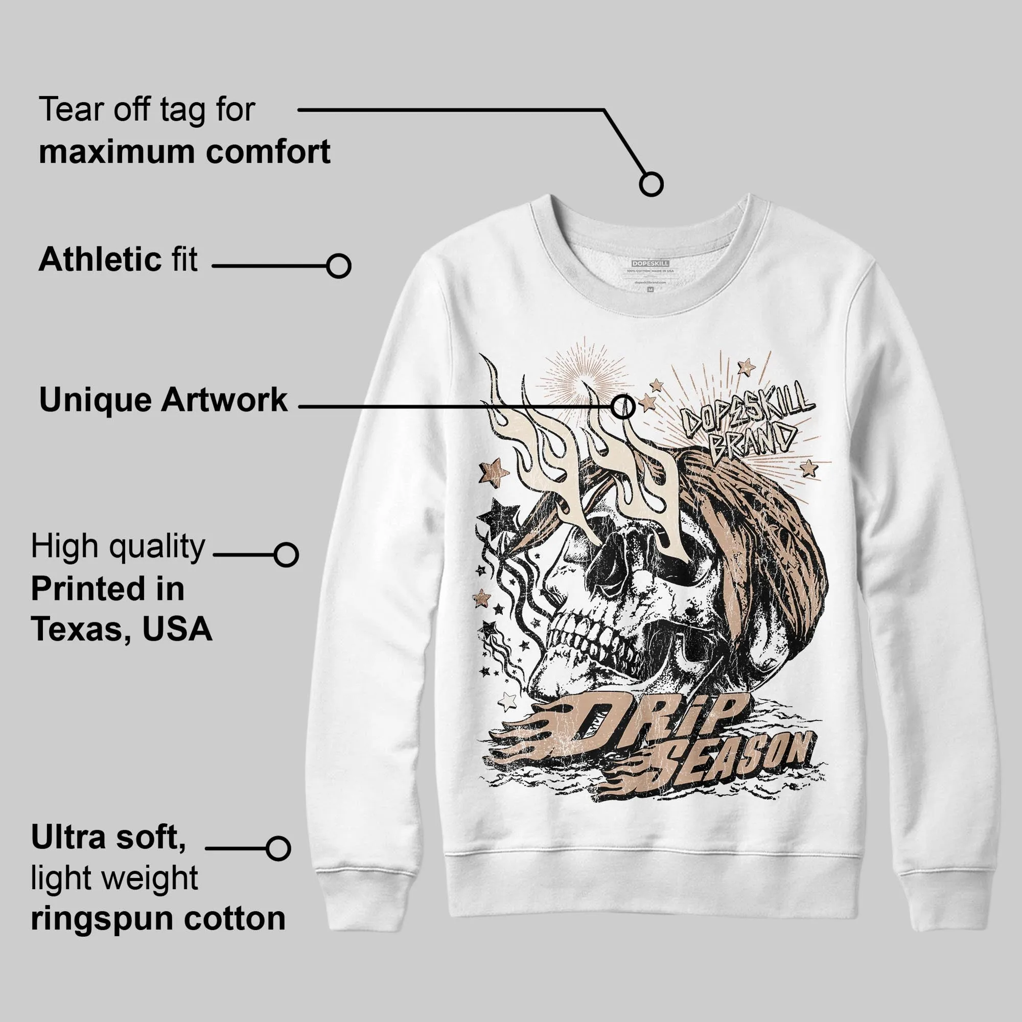 Cozy Girl 4s DopeSkill Sweatshirt Drip Season Graphic sold by DopeSkill product image thumbnail 3