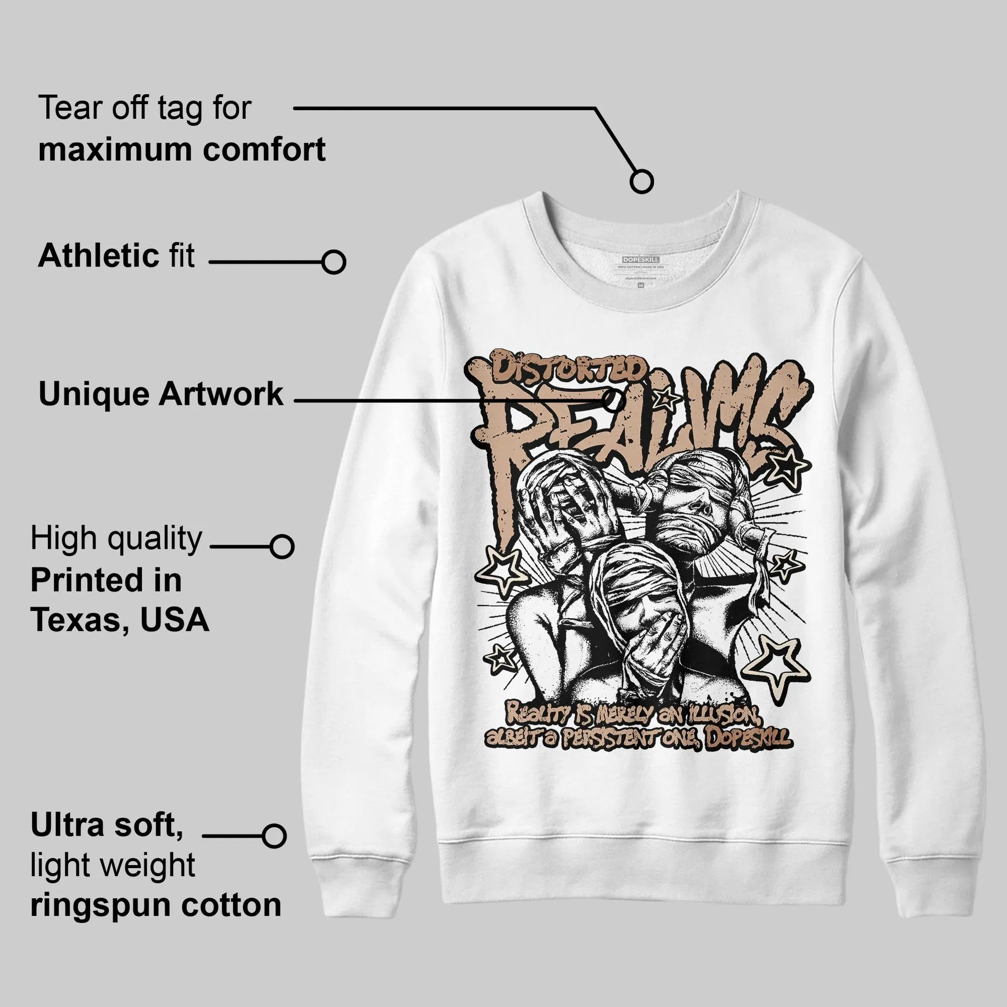 Cozy Girl 4s DopeSkill Sweatshirt Distorted Realms Graphic sold by DopeSkill product image thumbnail 3