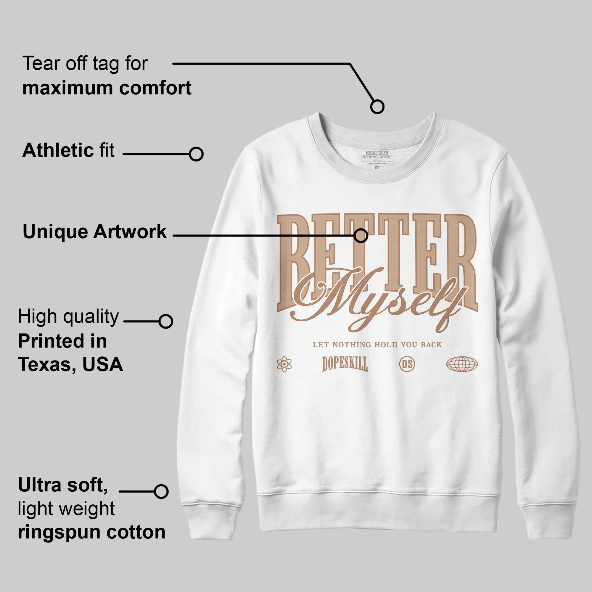 Cozy Girl 4s DopeSkill Sweatshirt Better Myself Graphic sold by DopeSkill product image thumbnail 3