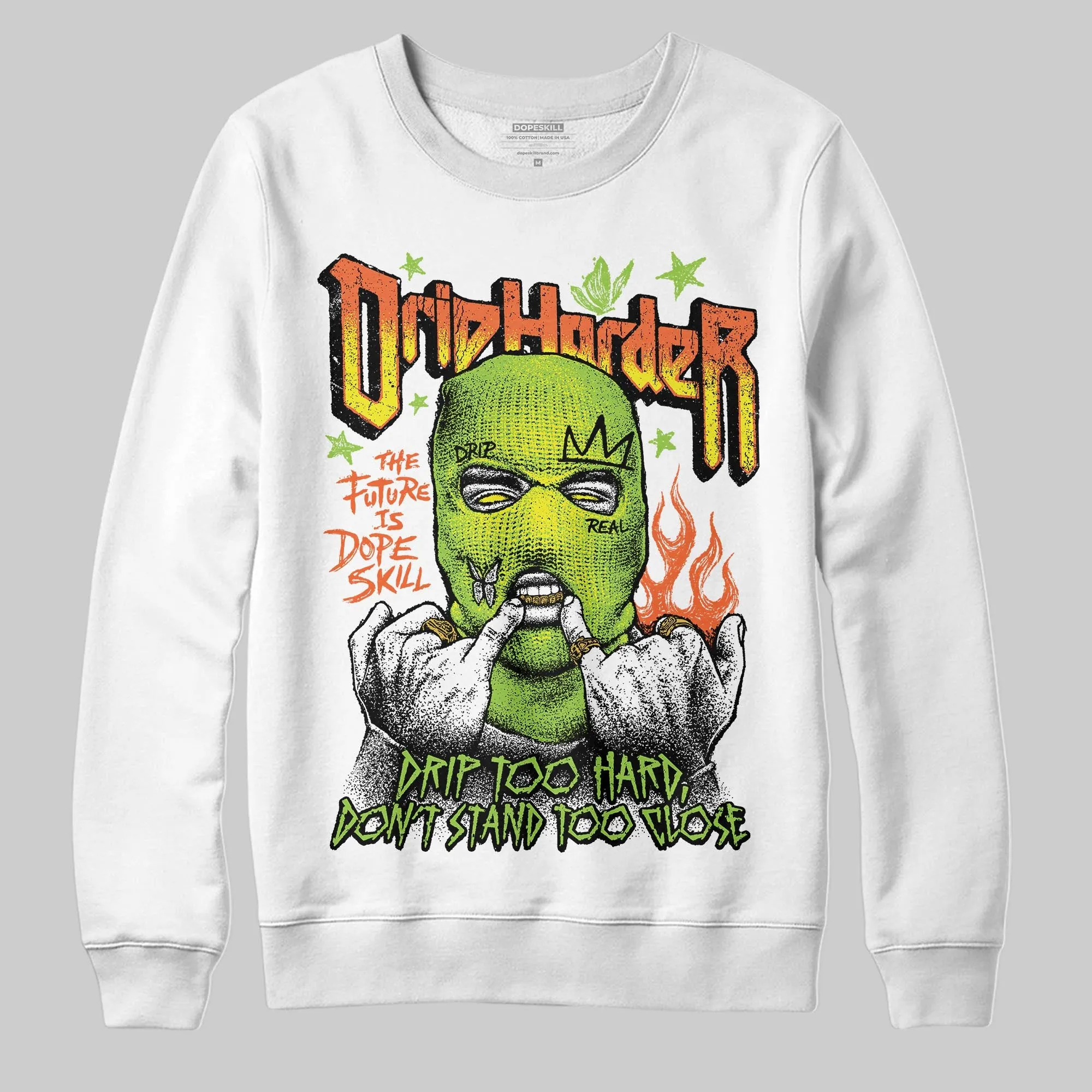Neon Green Collection DopeSkill Sweatshirt Drip Harder Graphic sold by DopeSkill product image thumbnail 2
