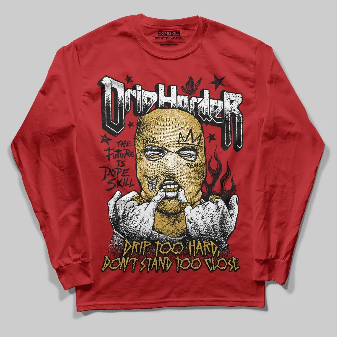 Red Collection DopeSkill Long Sleeve T-Shirt Drip Harder Graphic sold by DopeSkill product image thumbnail 3