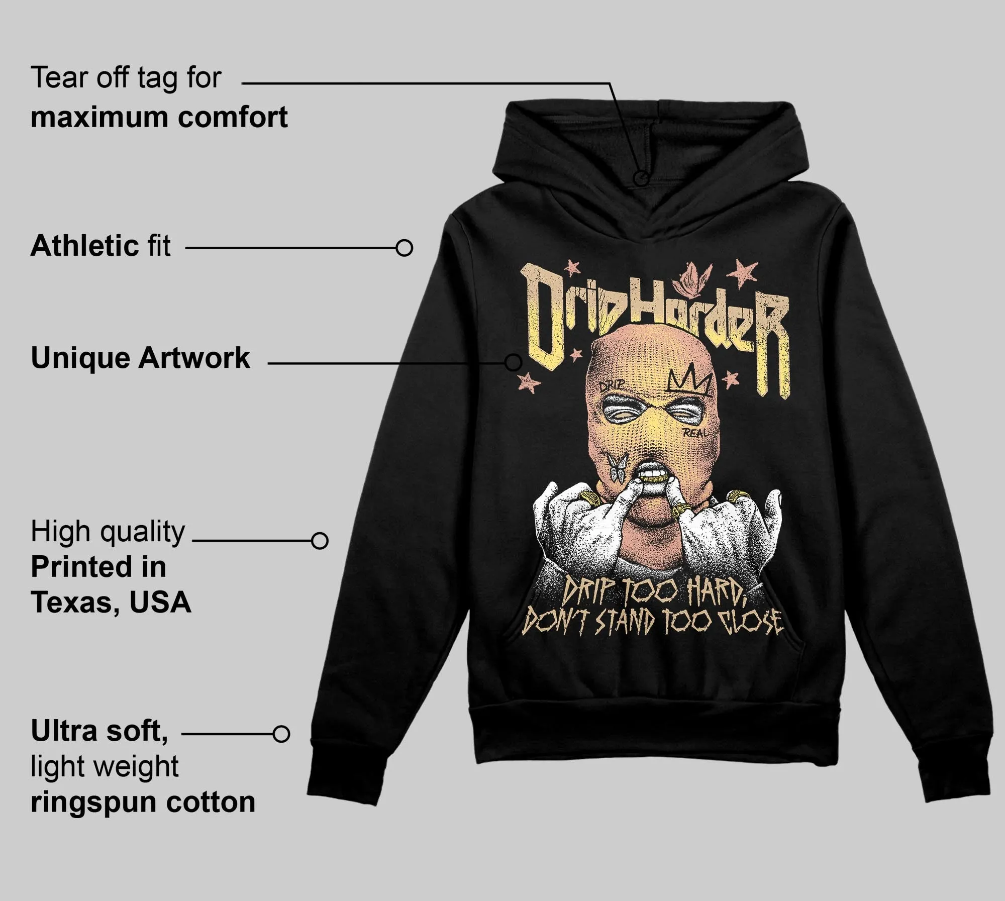 TAN Collection DopeSkill Hoodie Sweatshirt Drip Harder Graphic sold by DopeSkill product image thumbnail 3